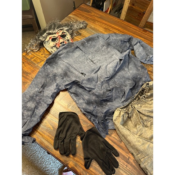 Spirit Complete Zombie Costume Mask Wig Gloves Shirt Pants Boys Large‎ 12-14 - Picture 9 of 14